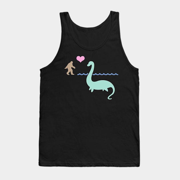 Bigfoot And The Loch Ness Monster Tank Top by Wizardmode